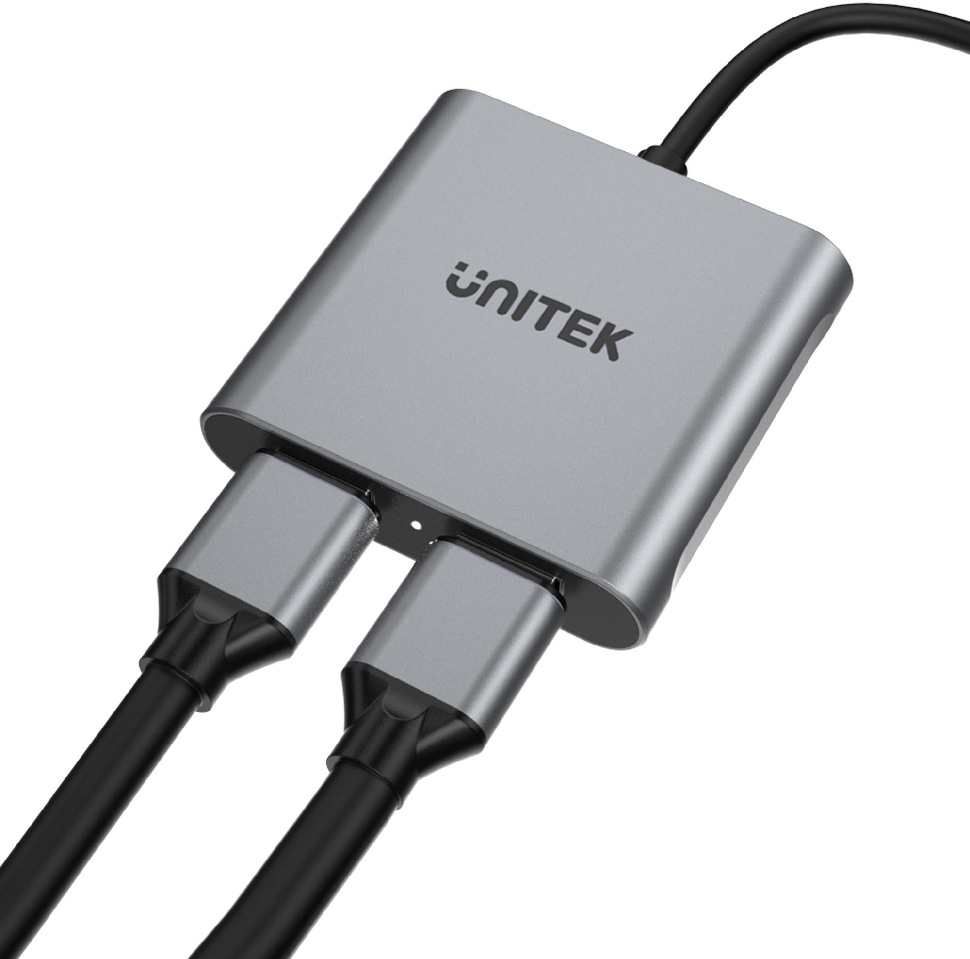 Image of Unitek V1404B Adapter USB-C na 2x HDMI 4K MST