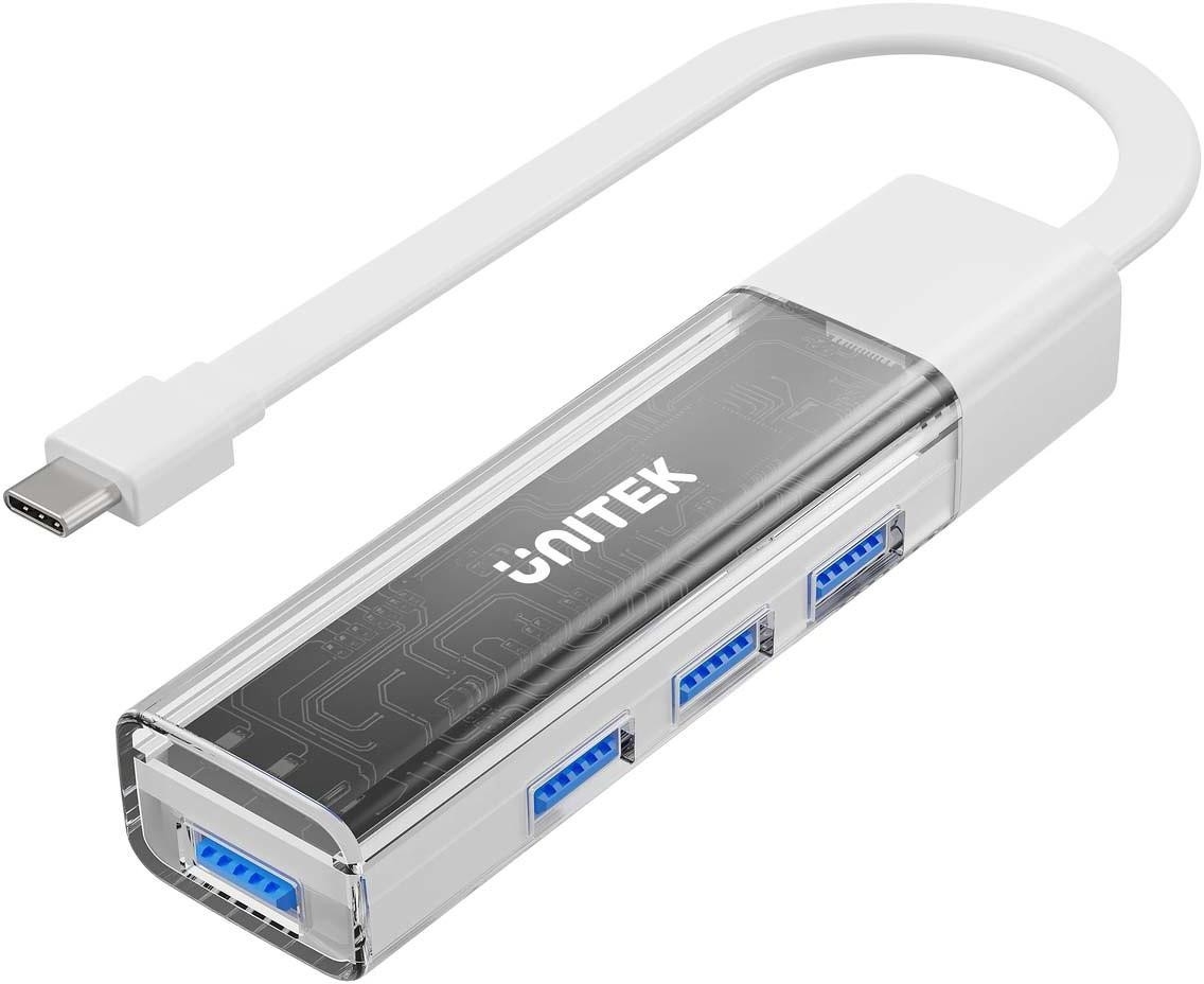 Image of Unitek Hub dwukierunkowy USB C/USB A 5Gbps biały