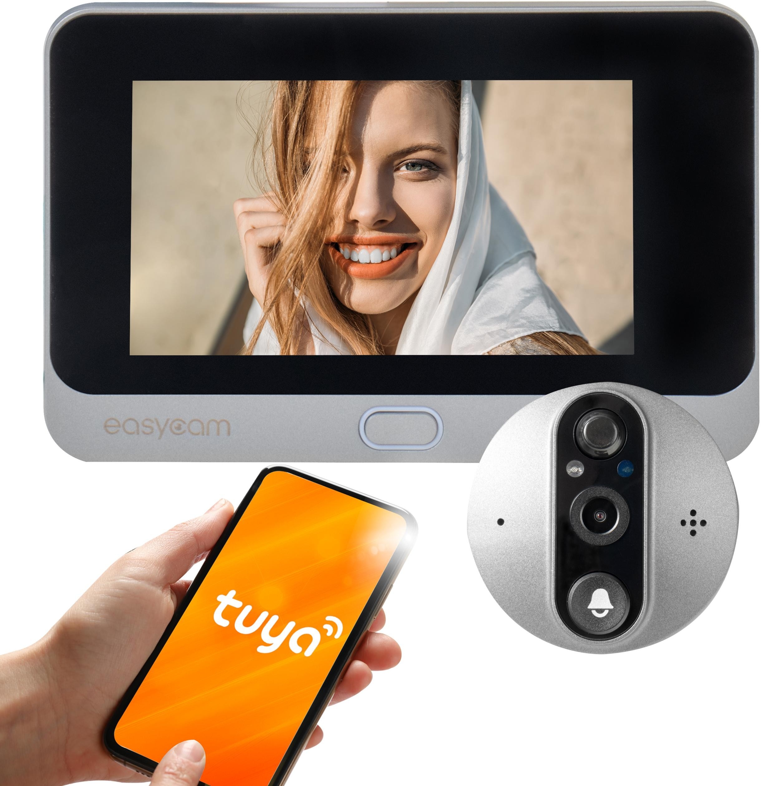 Image of Wideowizjer do drzwi Wi-Fi Tuya EasyCam EC-WIZ2