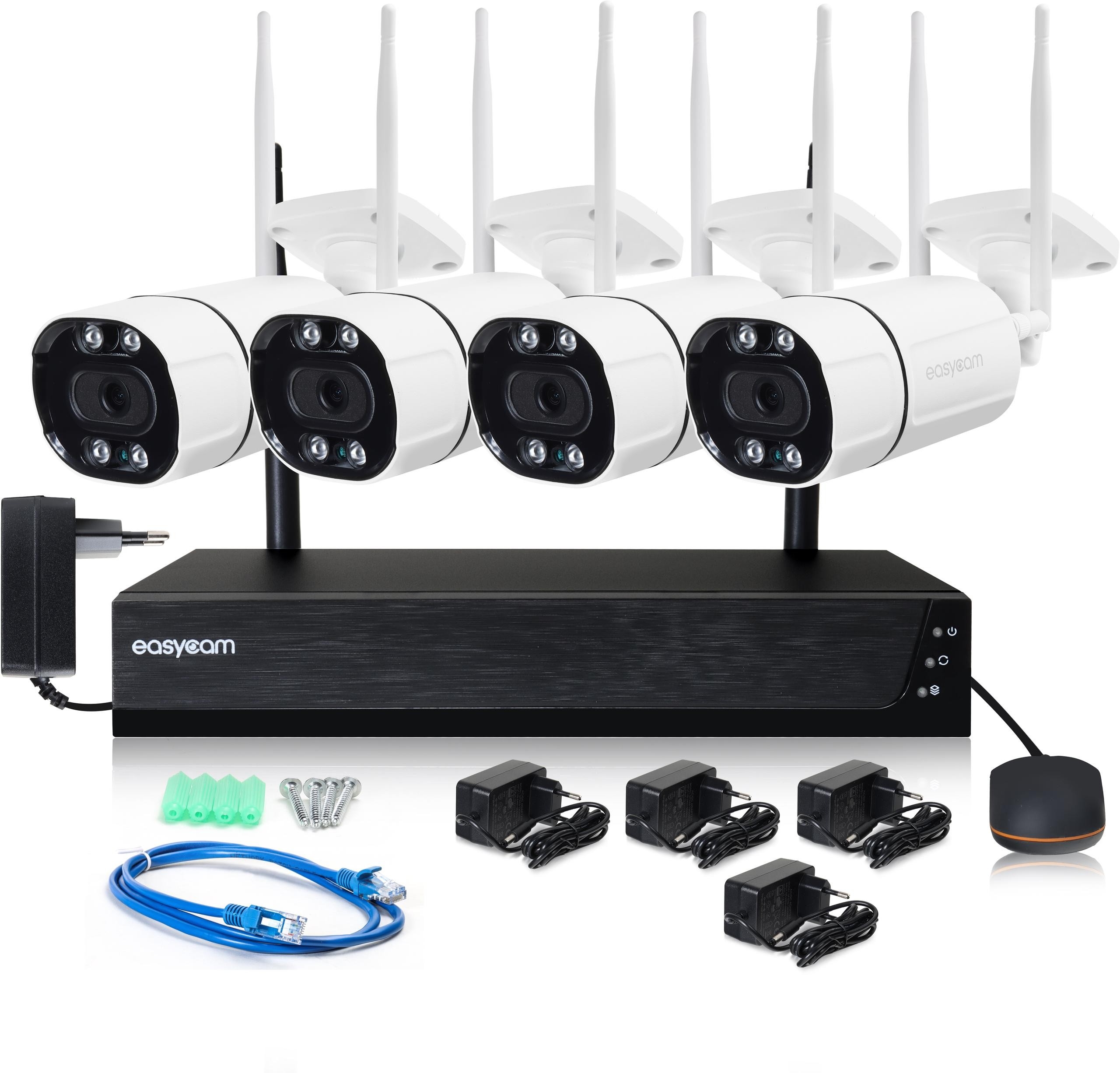 Image of Zestaw EasyCam Wi-Fi Kit/NVR4CH/4-5T3IR-A Audio