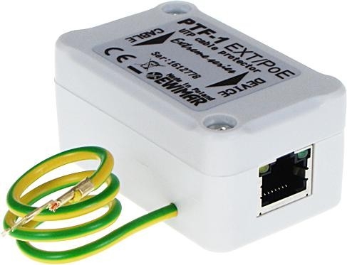 Image of Zabezpieczenie przeciwprzepięciowe 1-kanałowe do kamer IP serii EXTREME EWIMAR PTF-51-EXT/PoE