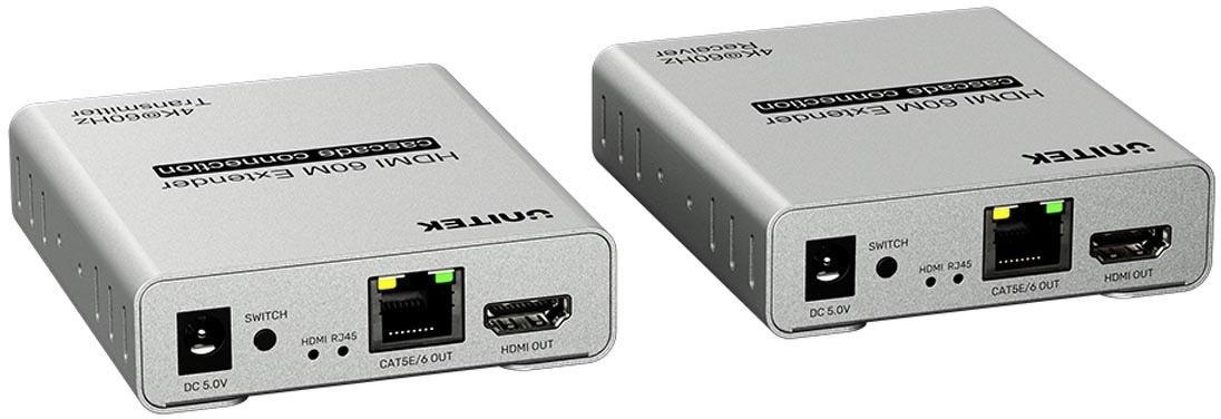 Image of Unitek V1164A Ekstender HDMI 2.0 4K przez Ethernet do 60m