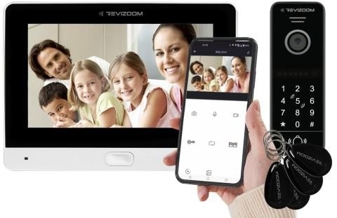 Image of Wideodomofon REVIZOOM RM-T471HD WHITE/RC-411HD-CK