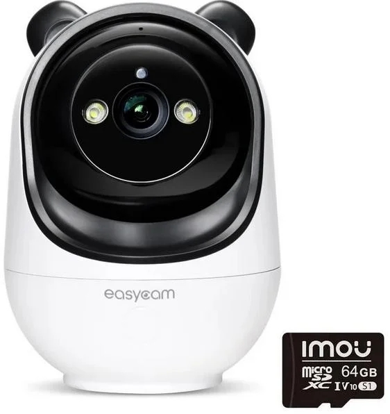 Image of Kamera IP EasyCam wewnętrzna obrotowa EC-3PT2DL-U z kartą pamięci 64GB