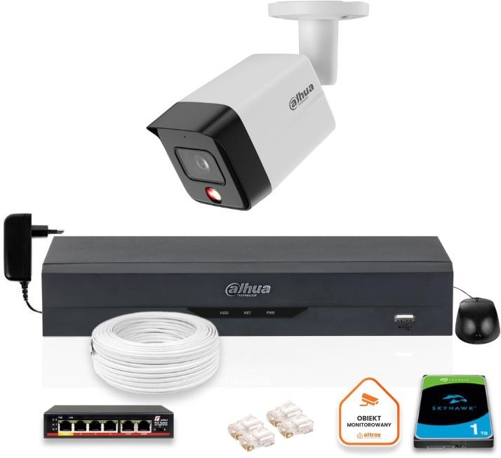 Image of ZESTAW Kamera IP Dahua 6mpx IPC-HFW1639TC-A-IL-0280B-S6 + DYSK 1TB
