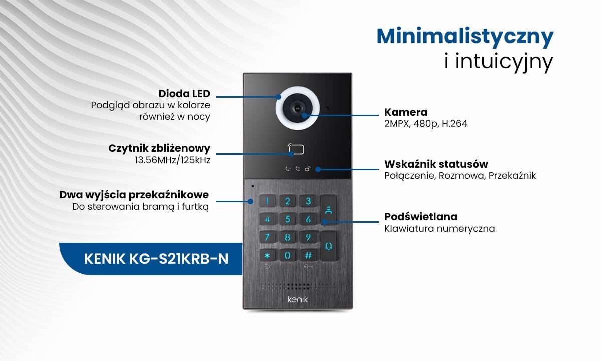 Image of Panel bramowy IP KENIK KG-S21KRB-N