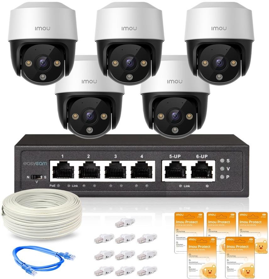 Image of Zestaw 5 kamer IP Imou Cruiser 4MP POE z chmurą Imou Protect Basic