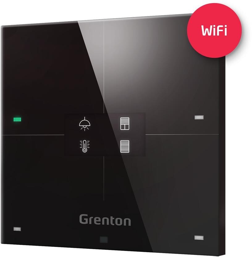 Image of Panel dotykowy WiFi SMART PANEL 4B czarny Grenton