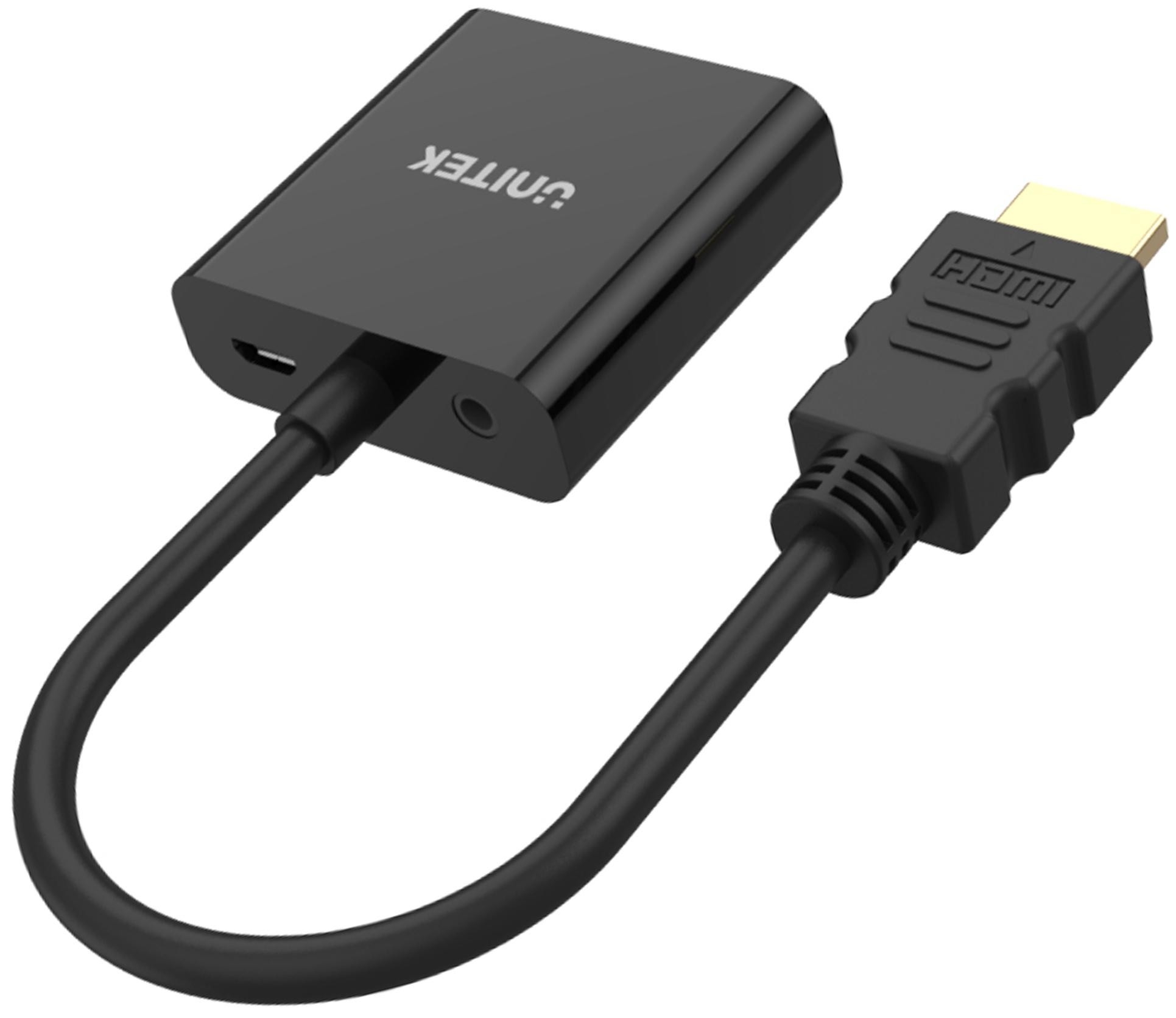 Image of Adapter Unitek Y-6333 HDMI to VGA + audio