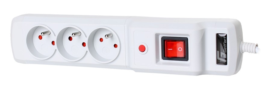 Image of Listwa zasilająca antyprzepięciowa Getfort 3A 3m Szara