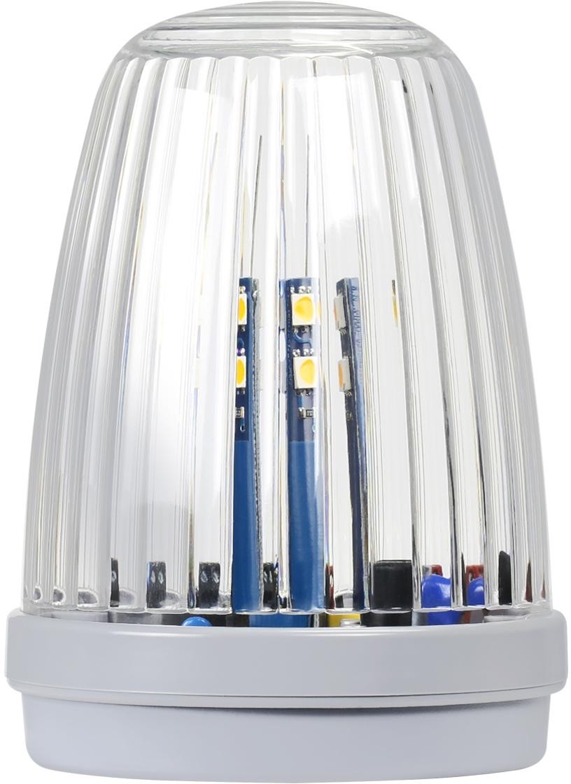 Image of Lampa LED Proxima KOGUT BIAŁA z anteną 433.92 MHz (24/230V DC/AC) świeci na żółto