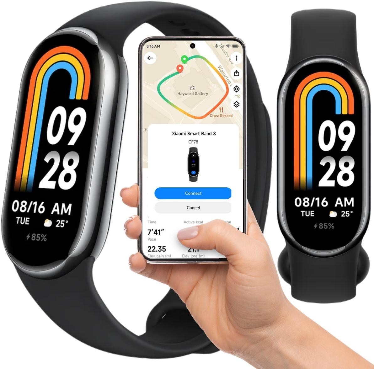 Image of OUTLET_1: Smartband Xiaomi Mi Band 8 czarny