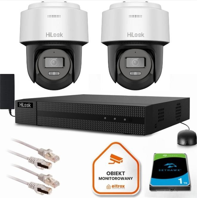 Image of Zestaw monitoringu Hilook 2 kamery IP PTZ 2MP PTZ-N2MP-P 2.8mm