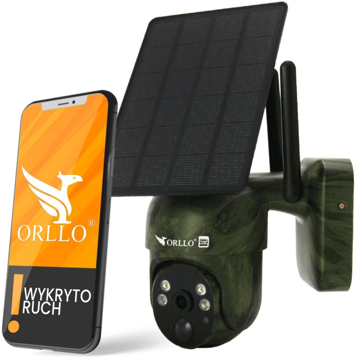 Image of Kamera IP Orllo Bezprzewodowa 4G LTE Obrotowa z Panelem Solarnym ORLLO TZ1 MORO