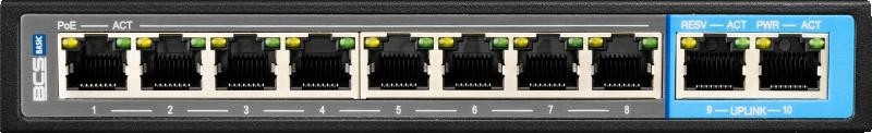 Image of SWITCH POE dla 8 kamer IP BCS-B-SP0802