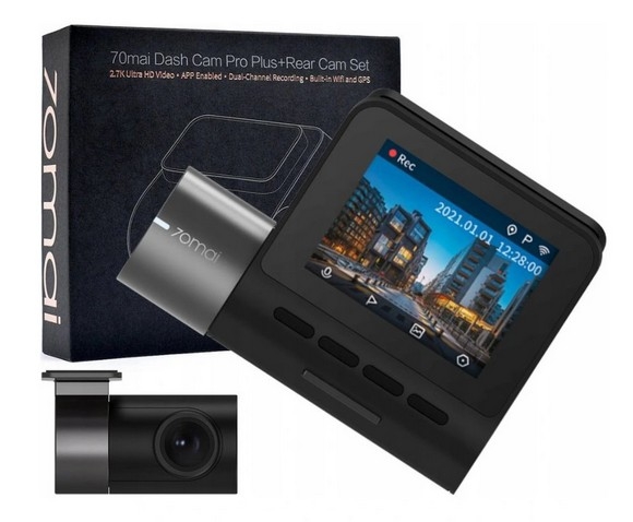 Image of Wideorejestrator 70mai Smart Dash Cam Pro Plus + kamera cofania RC06