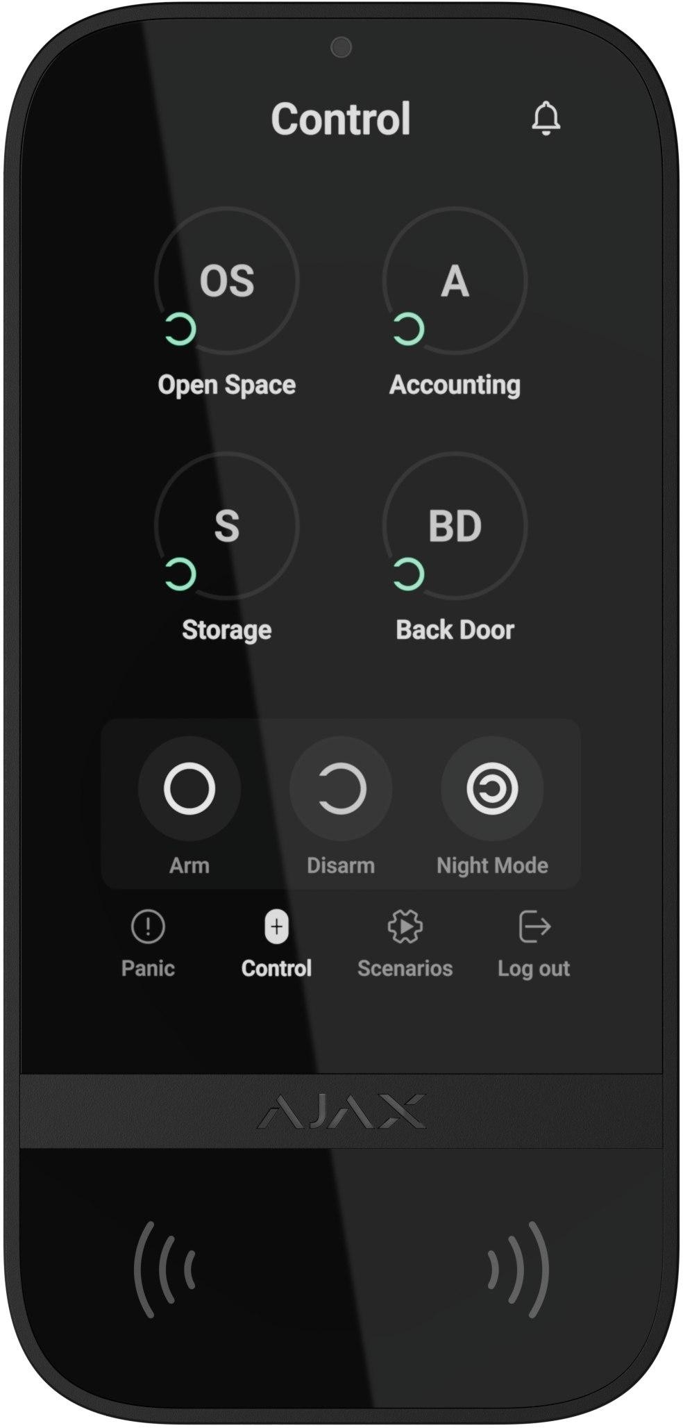 Image of AJAX KeyPad TouchScreen black - Fibra