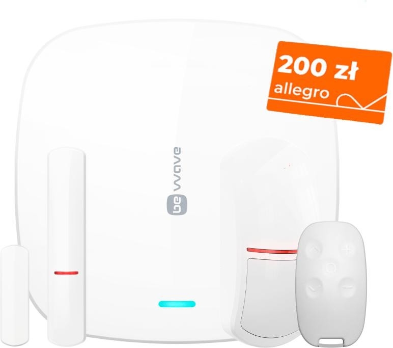 Image of SATEL BE WAVE ZESTAW Smart HUB, czujka ruchu, czujka uniwersalna, pilot + BON ALLEGRO 200 ZŁ