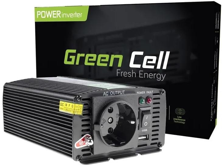 Image of PRZETWORNICA NAPIĘCIA Green Cell 24V / 230V 300W/600W MODYFIKOWANA SINUSOIDA