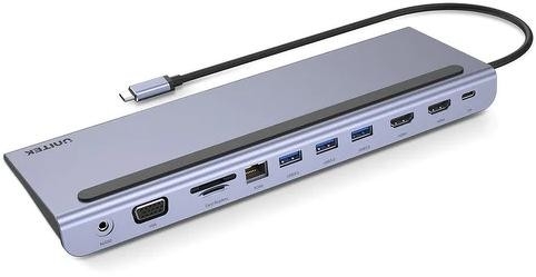 Image of Unitek Hub USB 11 w 1, USB-C, RJ45, MST, 100W PD