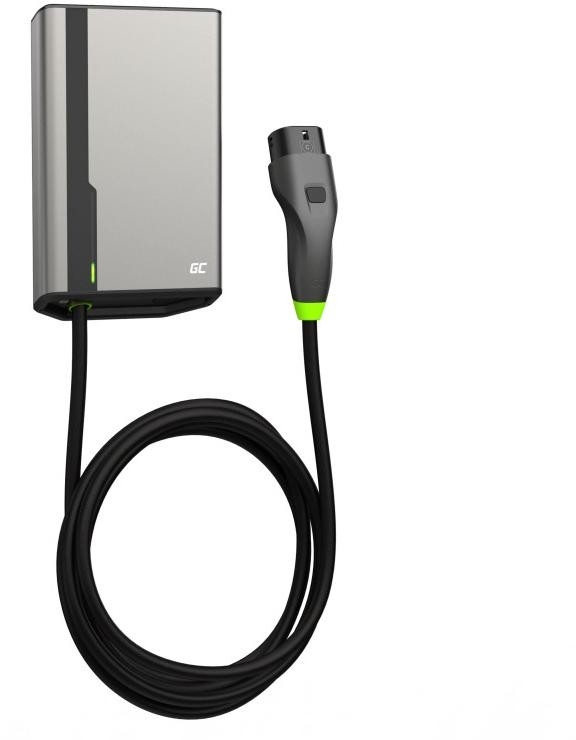 Image of ŁADOWARKA EV Wallbox Green Cell HabuDen EVGC021B2275 22kW TYPE 2 7,5M GC App NFC BT Wi-Fi