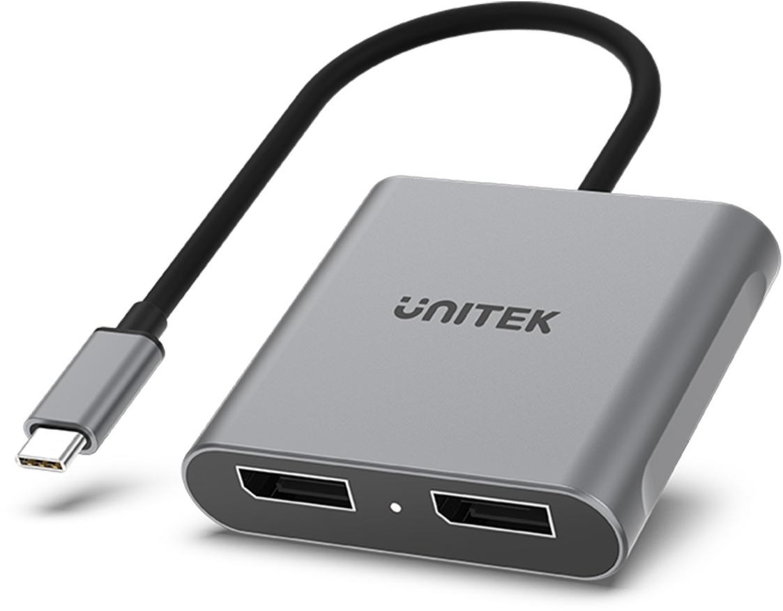 Image of Unitek V1404A Adapter USB-C na 2x port DP 1.4 8K 60Hz