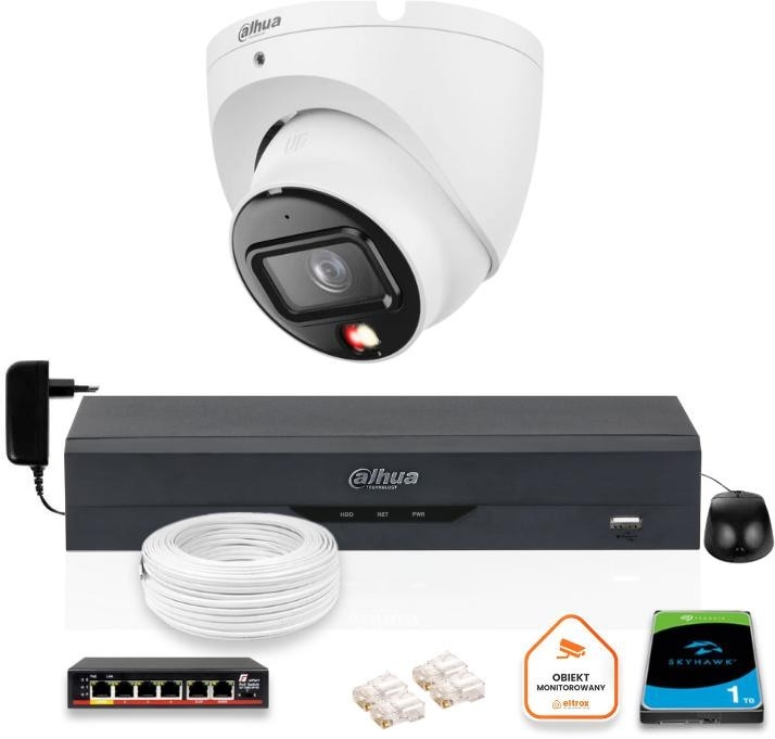 Image of ZESTAW Kamera IP Dahua 6mpx IPC-HDW1639T-A-IL-0280B-S6 + DYSK 1TB