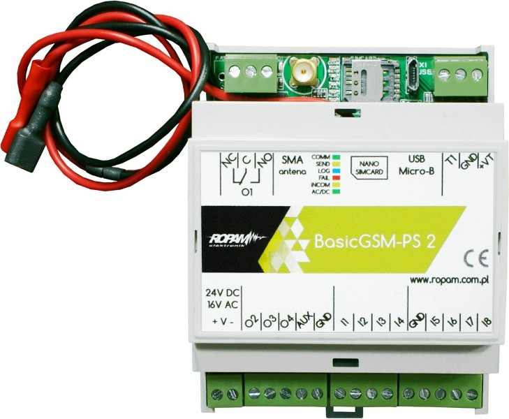 Image of ROPAM MODUŁ BASICGSM-PS-D4M 2 SMA