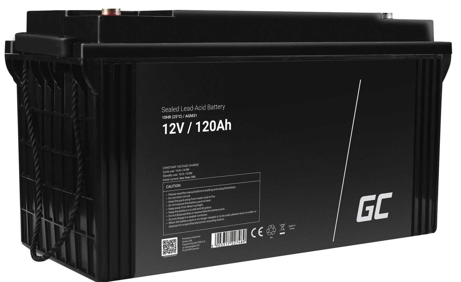 Image of AKUMULATOR AGM Green Cell VRLA 12V 120Ah