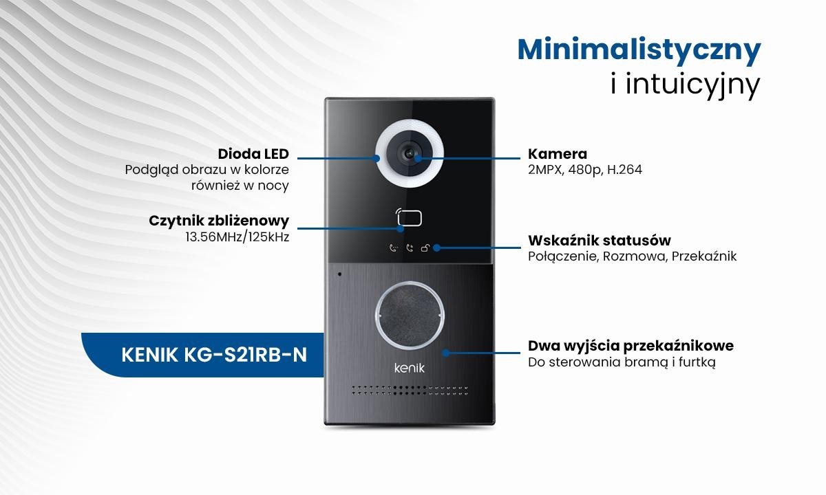 Image of Panel bramowy IP KENIK KG-S21RB-N