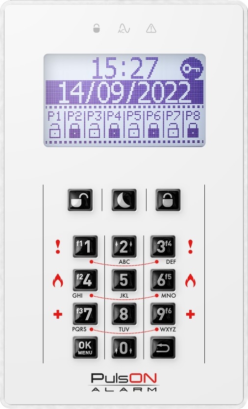 Image of PulsON Manipulator LCD z przyciskami gumkowymi - biały