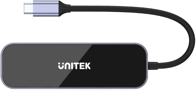 Image of Unitek D1084A Hub USB-C 3.1 RJ-45 3xUSB-A HDMI 4K PD100W