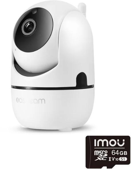 Image of Kamera IP EasyCam niania EC-4WD6IR-C z kartą pamięci 64GB