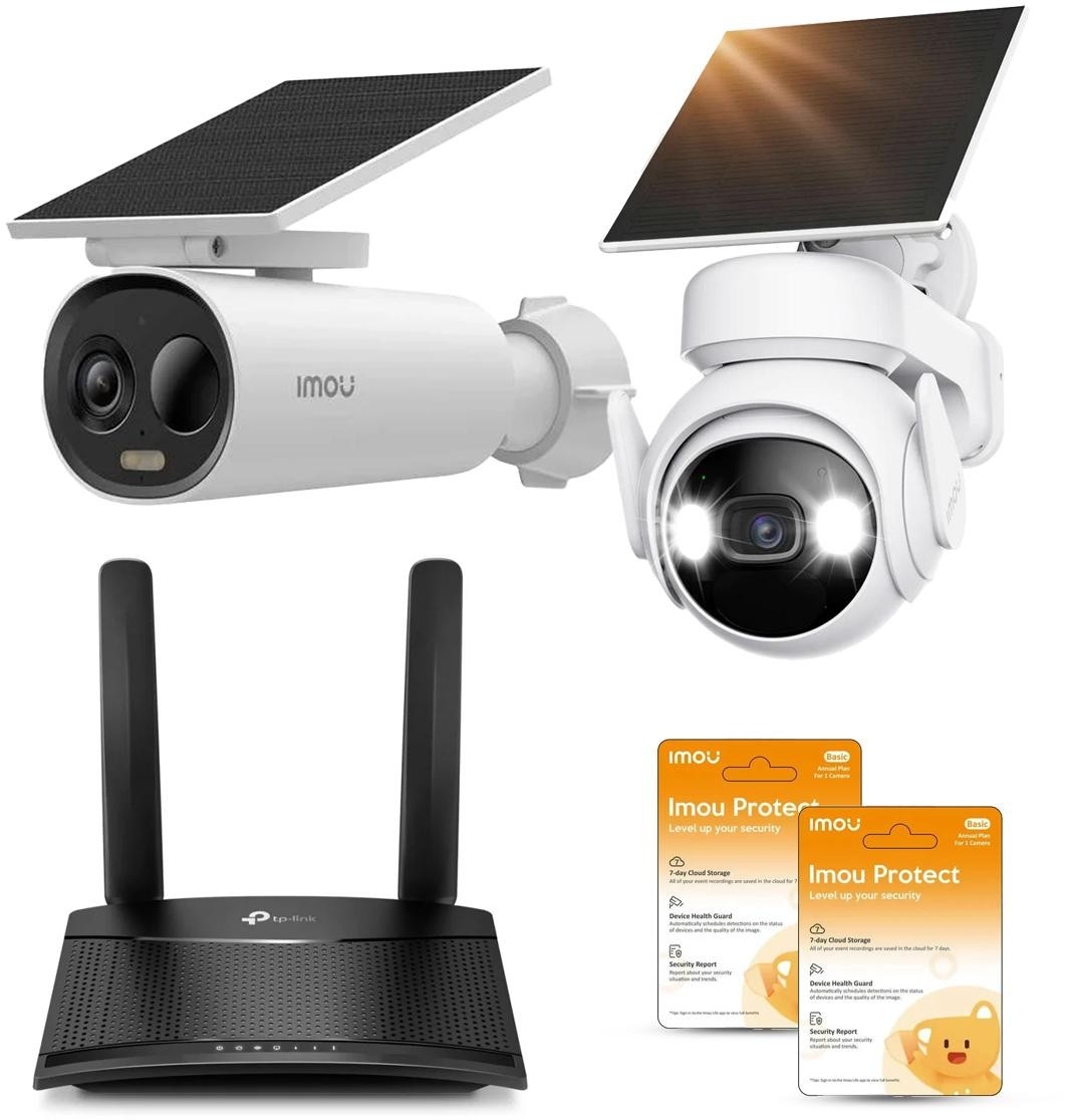 Image of Zestaw kamer solarnych Imou Cell PT i 3C AIO 3MPx