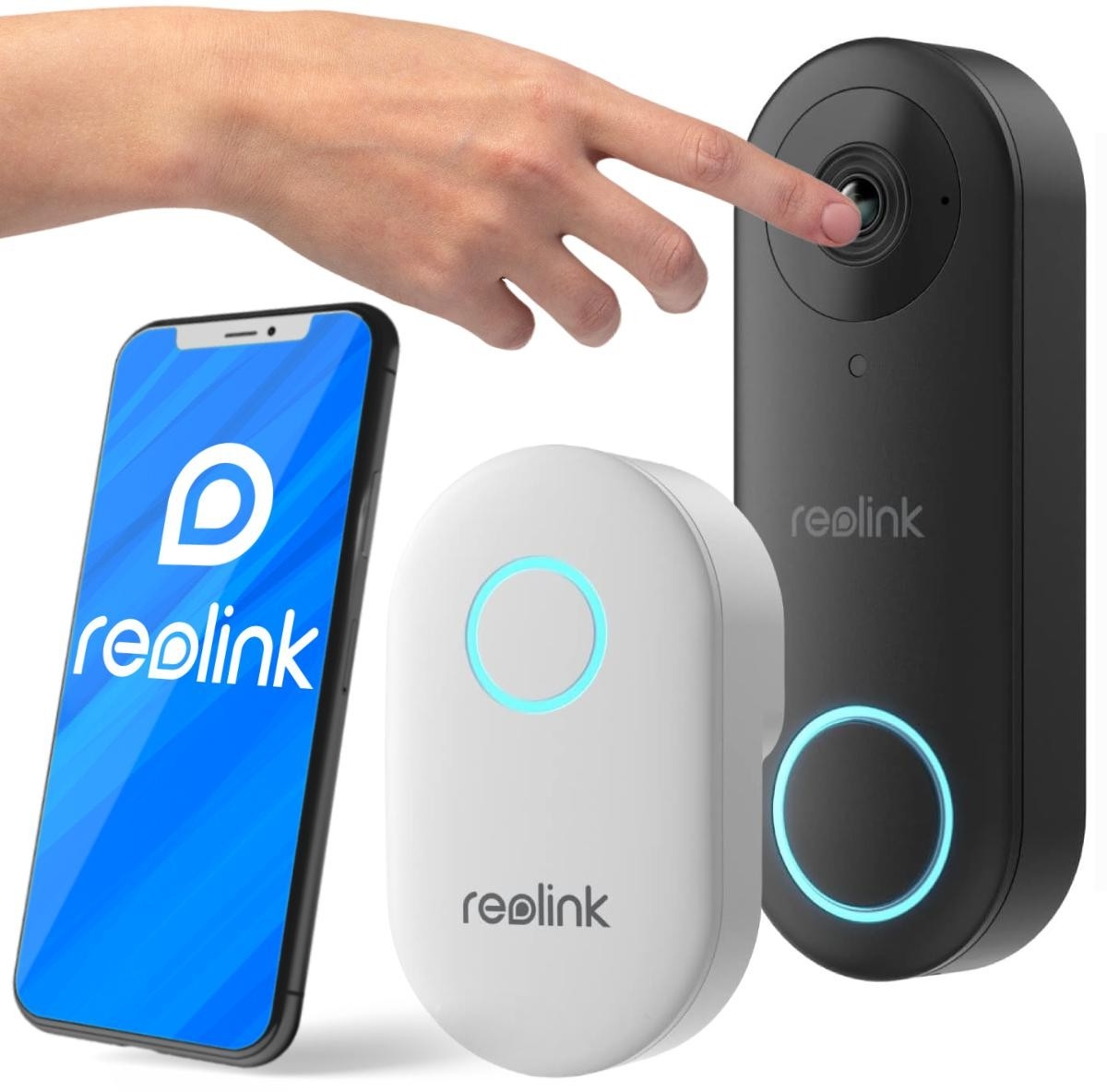 Image of Reolink bezprzewodowy wideo dzwonek Wi-Fi 5MPx