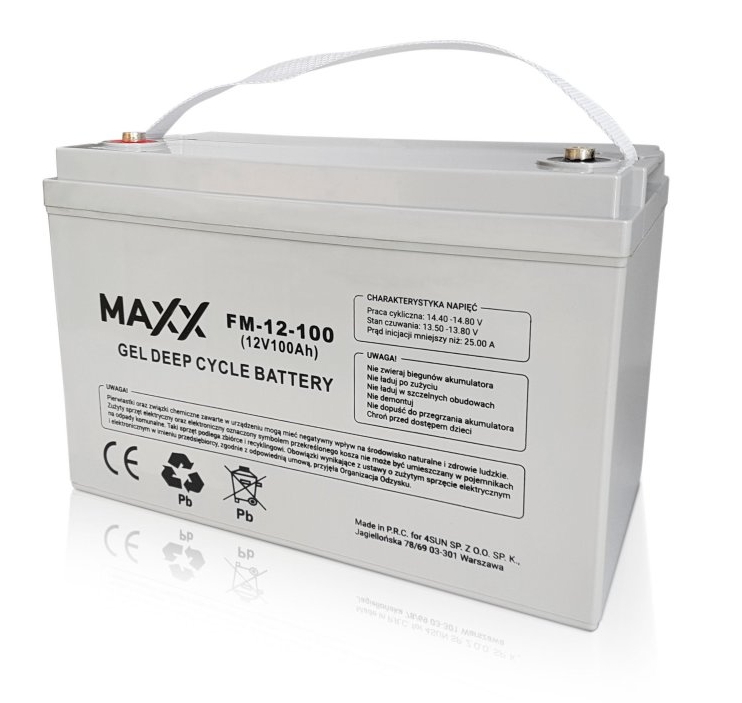 Image of akumulator żelowy, maxx deep cycle 12-fm-100, 100ah - darmowa dostawa - raty 0% - 38 sklepów w całej polsce
