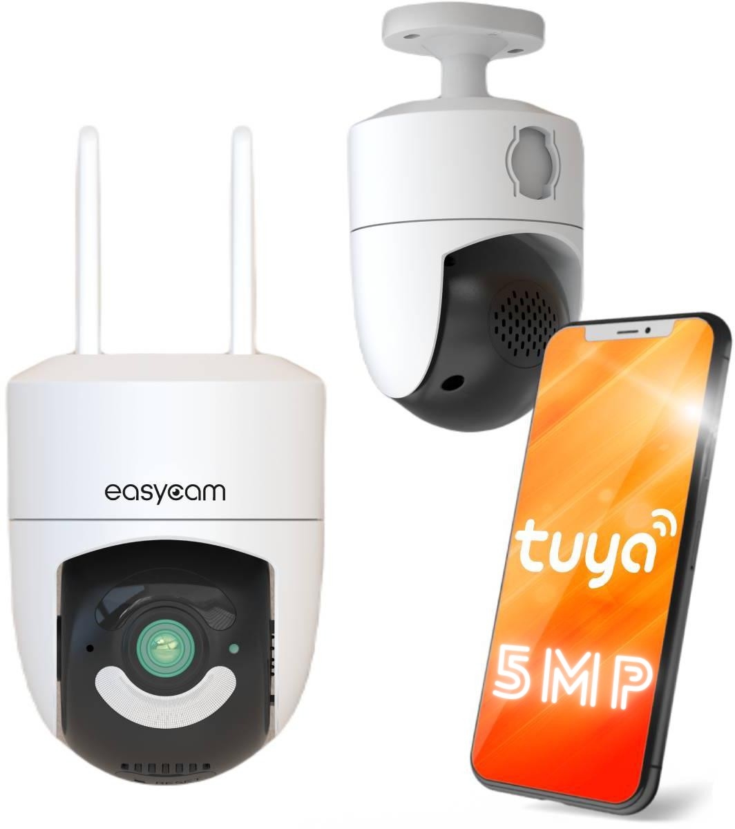 Image of Kamera IP EasyCam obrotowa zewnętrzna WiFi Tuya 5MP 4 x zoom EC-5PT4DL