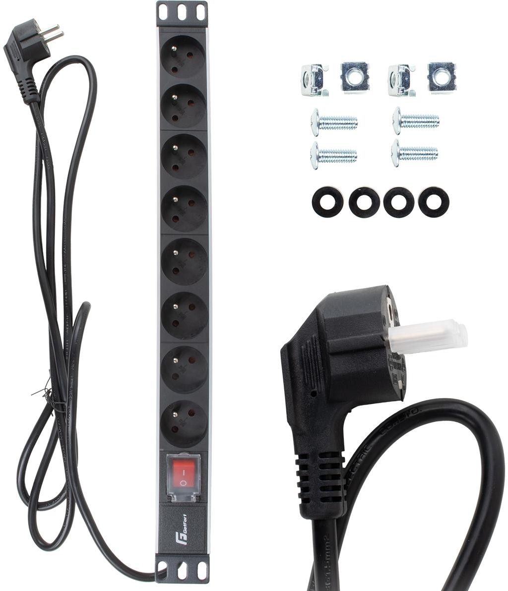 Image of LISTWA ZASILAJĄCA RACK 19 CALI GETFORT LGF-08-Z