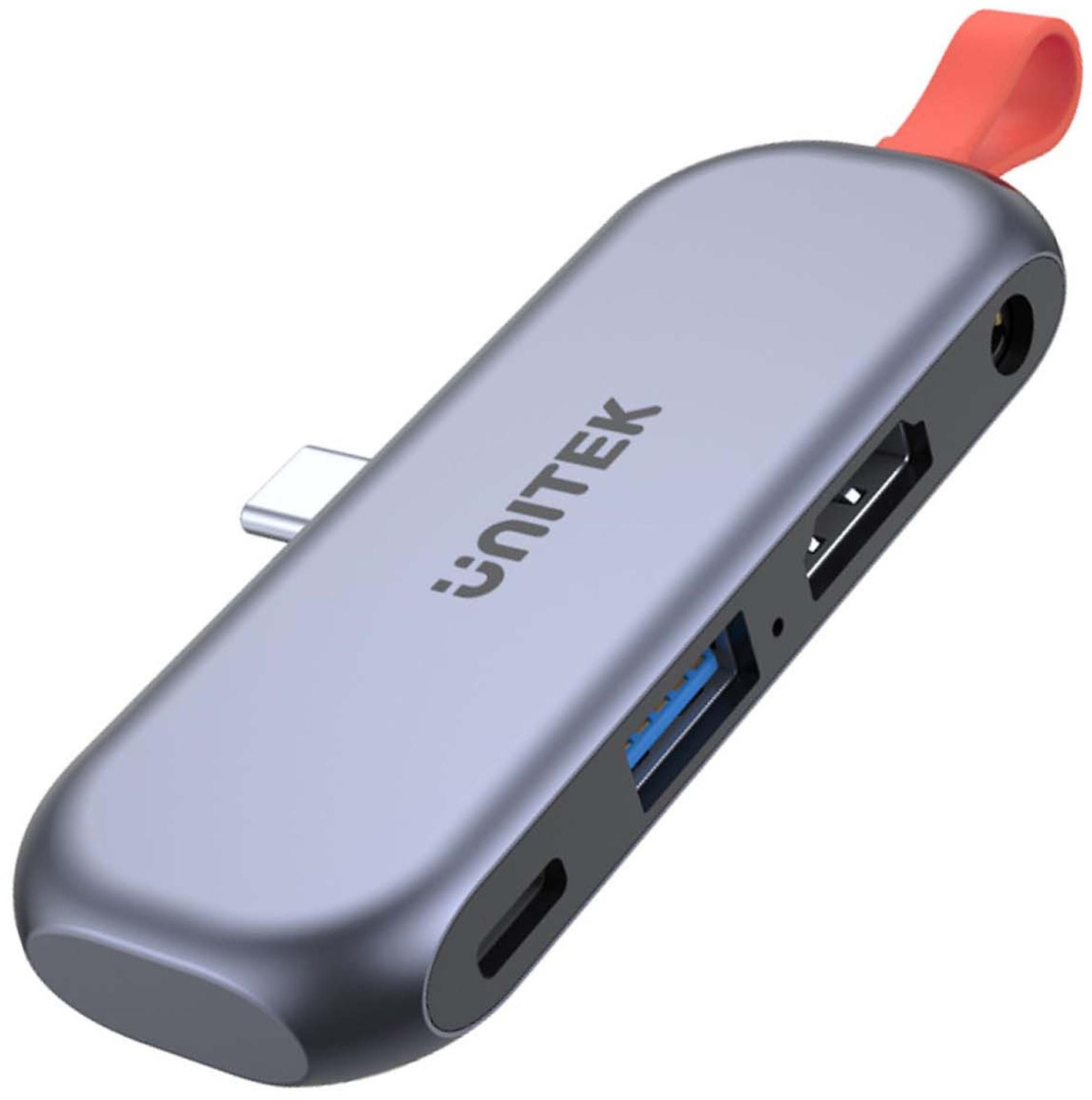 Image of Unitek Hub USB-C mobile, HDMI 4K, audio, PD 100W