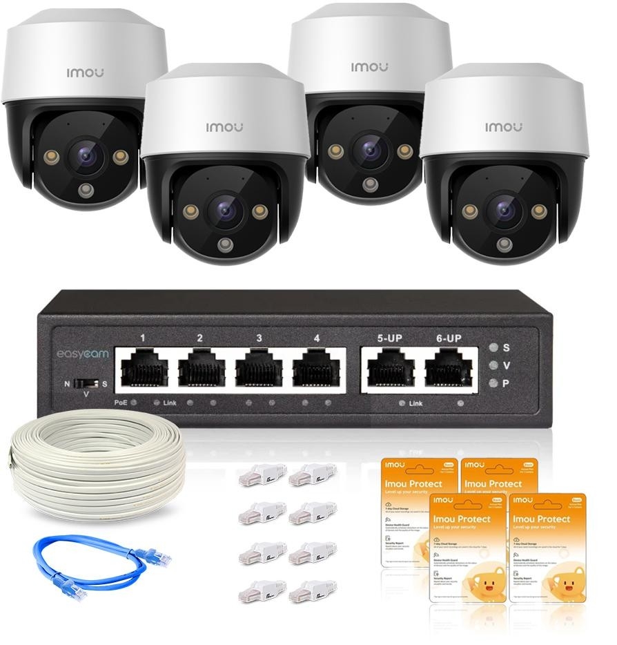 Image of Zestaw 36533 kamer IP Imou Cruiser 4MP POE z chmurą Imou Protect Basic