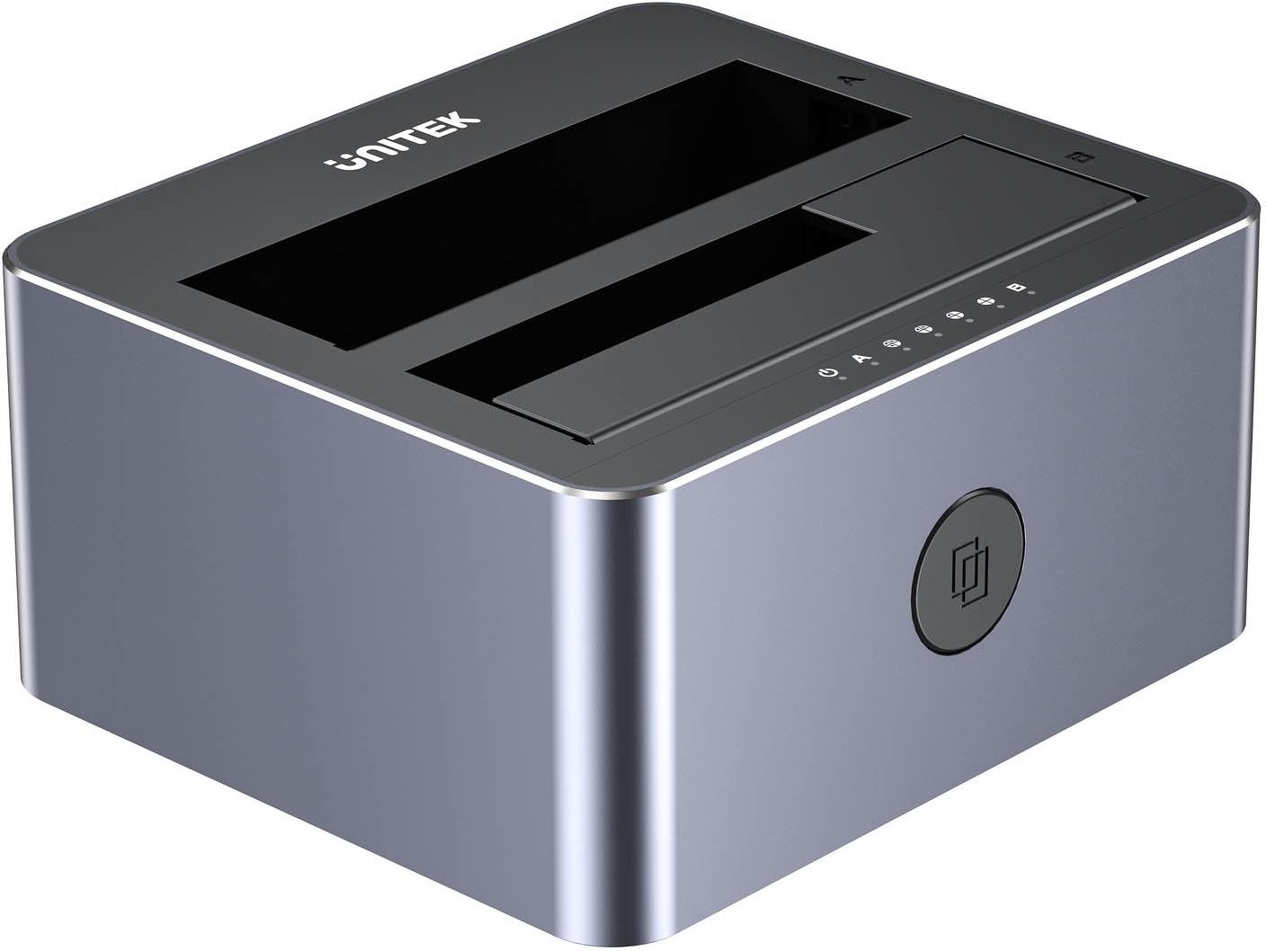 Image of OUTLET_1: Unitek Y-3027GY01-EU Stacja klonująca dyski 2 x SATA 2,5"/3,5" USB-C 10Gbps