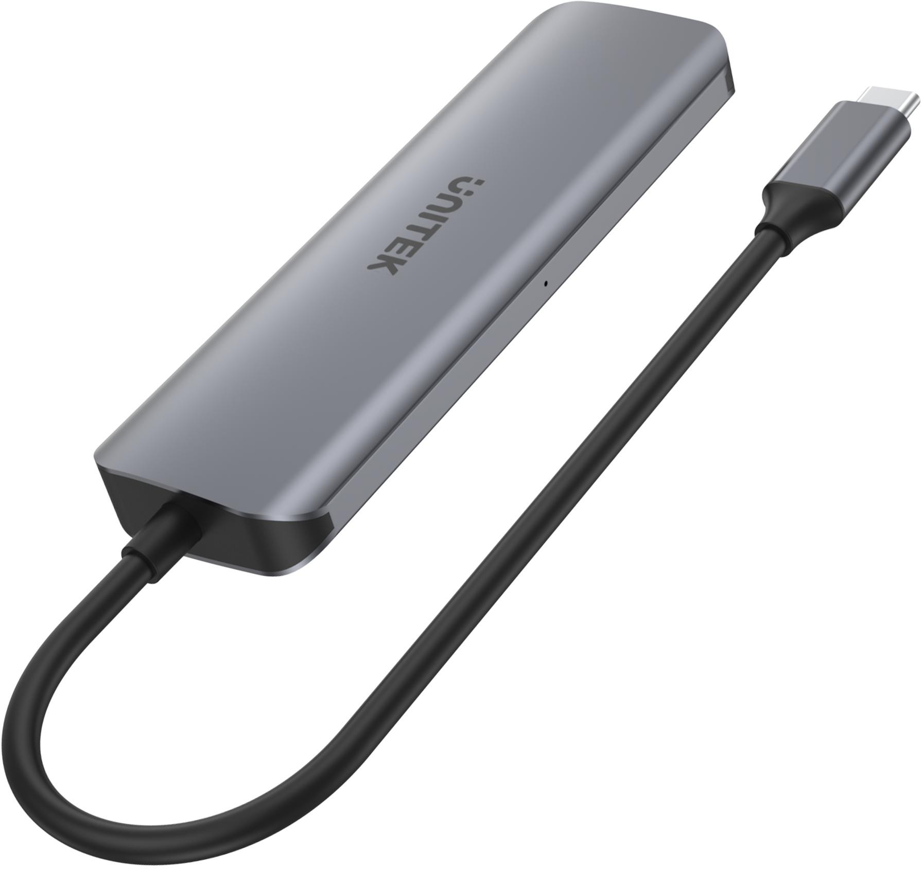 Image of Unitek Aktywny hub USB-C 4xUSB 3.1 Gen1 microUSB