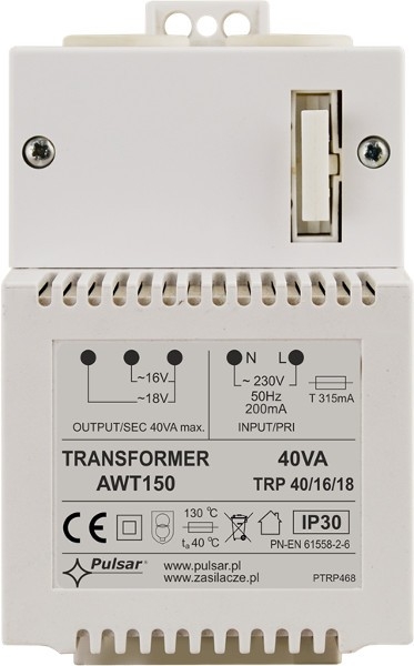 Image of TRANSFORMATOR Pulsar AWT150 40VA/16V/18V TRP