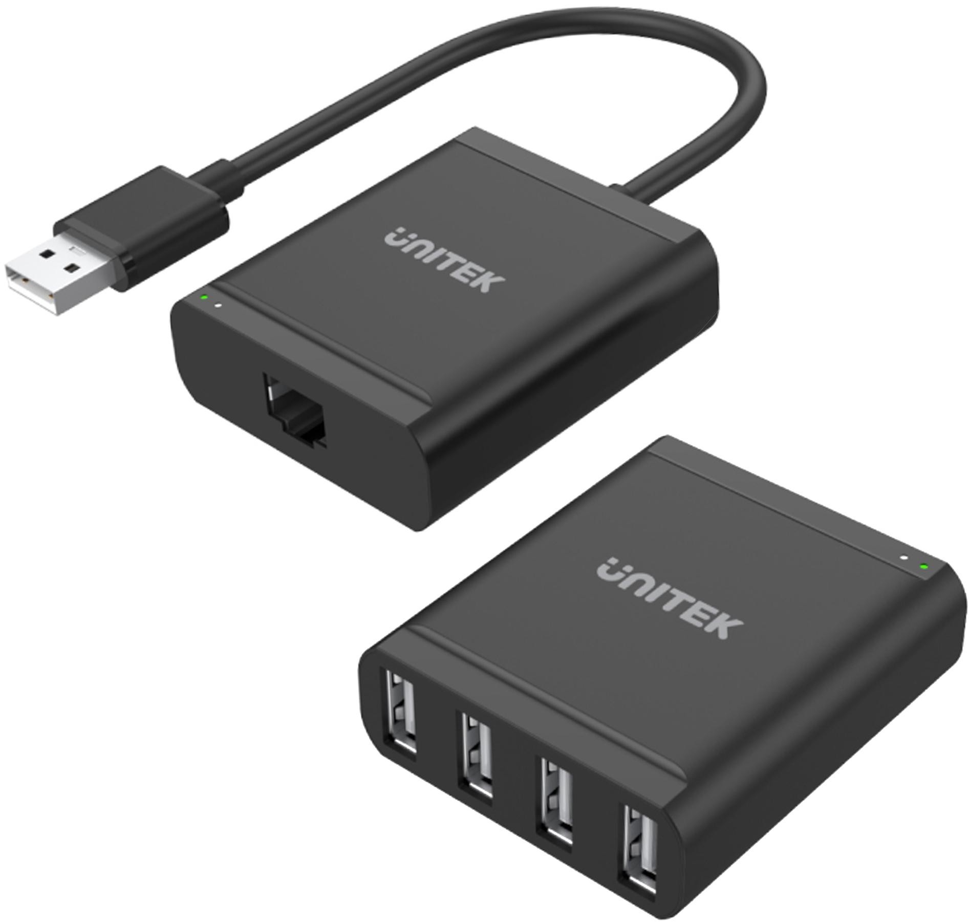 Image of Unitek Y-2516 przedłużacz USB 2.0 po skrętce 4xUSB
