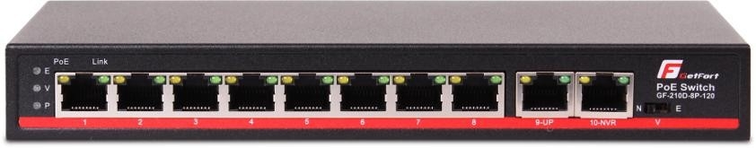 Image of SWITCH POE GETFORT 8FE+2GE 120W