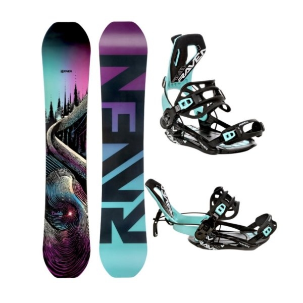 Damski zestaw snowboardowy Raven Dahlia z wiązaniami Raven FT360 (mint)