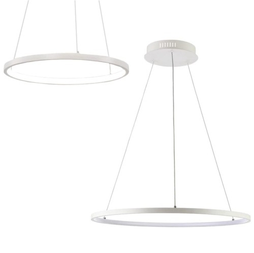 Image of Lampa sufitowa LED ring biała