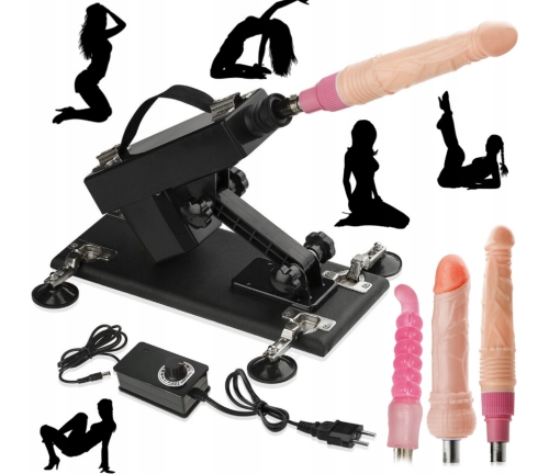 Image of Sex maszyna wibrator zestaw 3x dildo