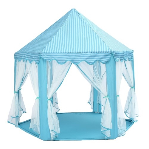 Image of Namiot dla dzieci pałac domek zamek do domu ogrodu niebieski