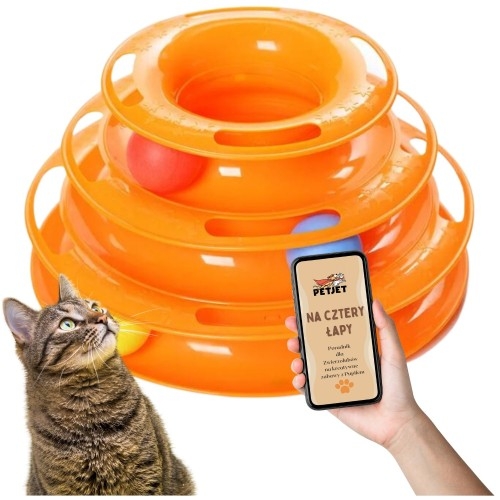 Image of Zabawka wieża z piłkami dla kota